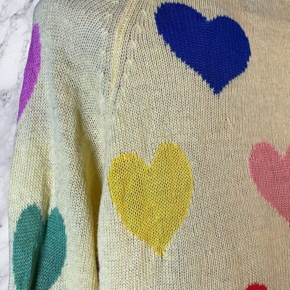 Wildfox White Label Rainbow Hearts Sweater - Picture 8 of 12